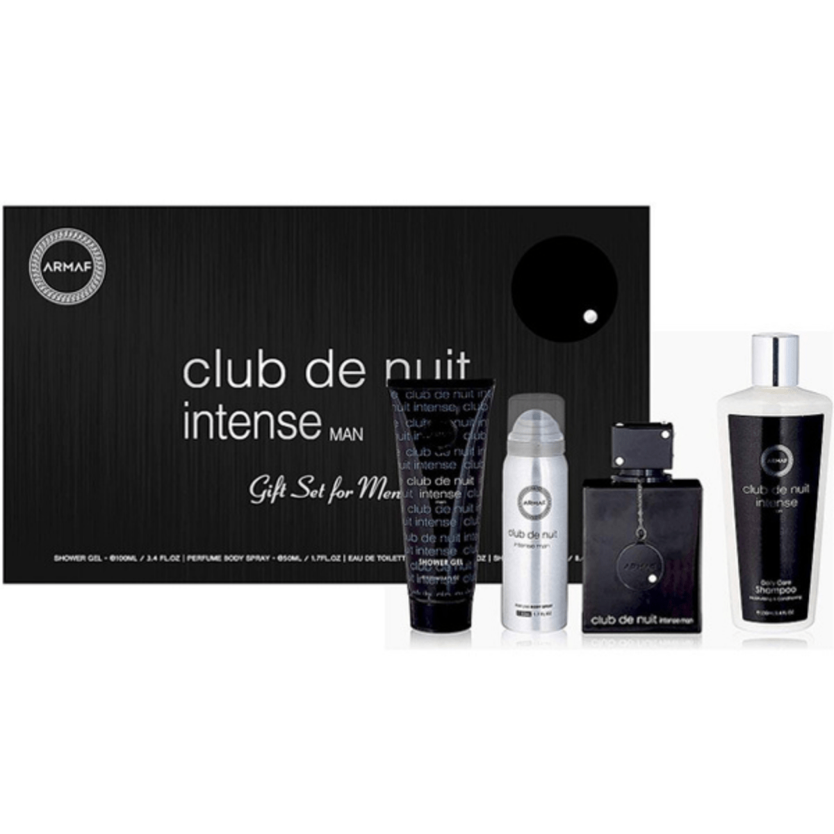 Club de Nuit Intense Men Gift Set Armaf 4 Pieces Eau de Toilette Intense for Men