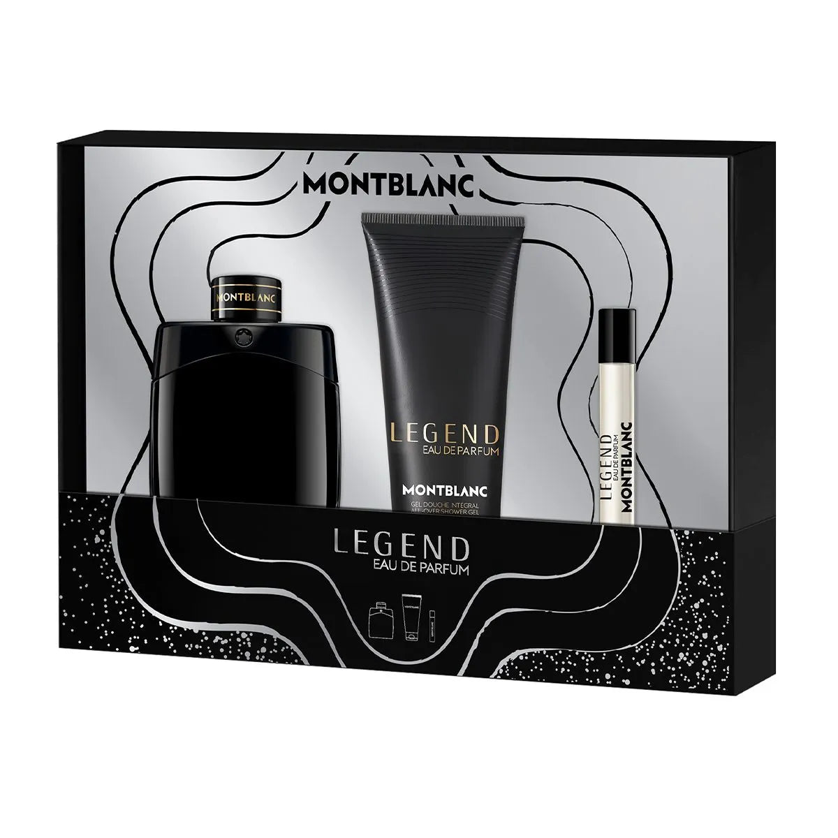 Montblanc Legend Eau de Parfum Gift Set for Men 100ml with shower gel and travel size