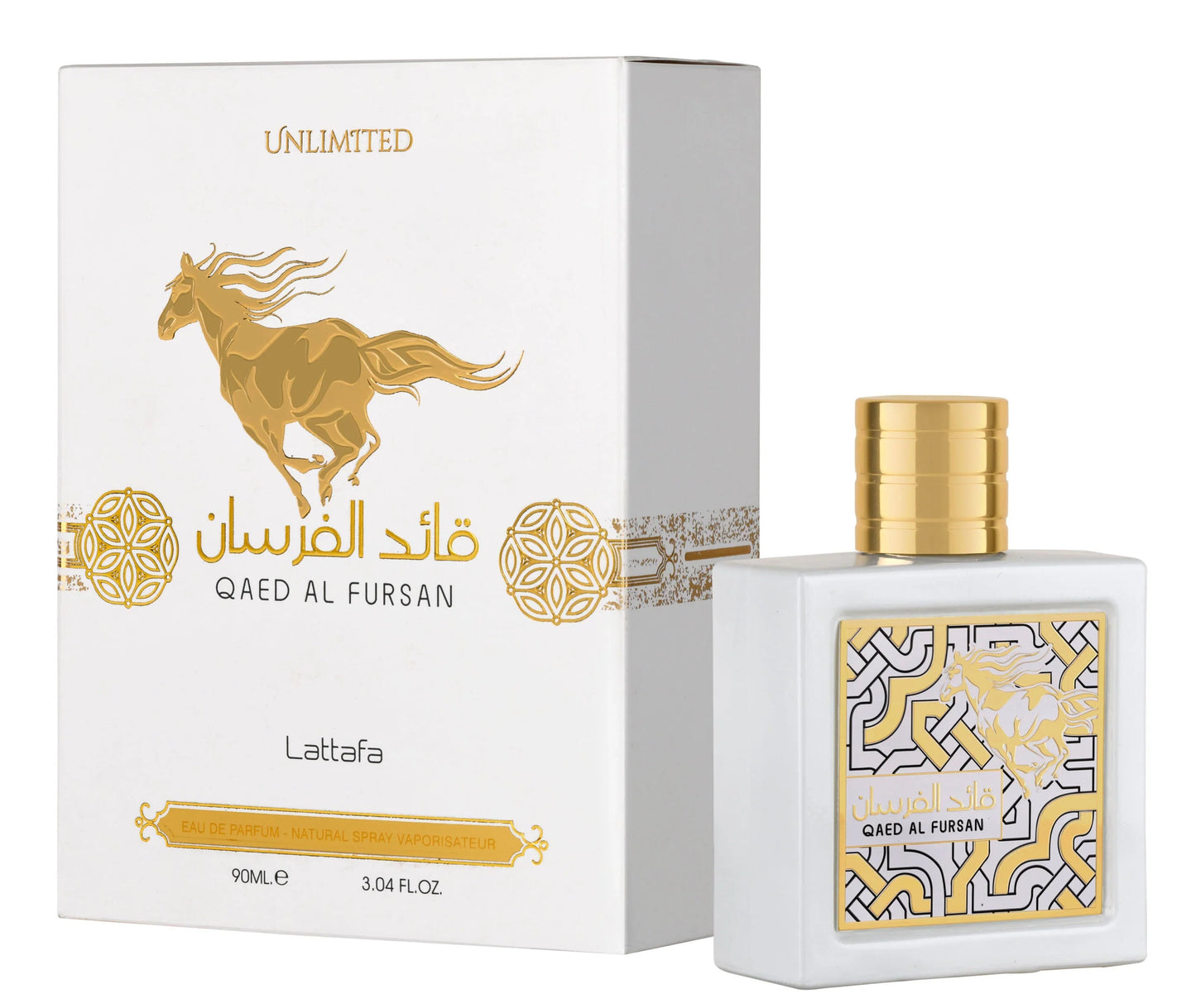qaed al fursan unlimited lattafa eau de parfum for women and men bottle 90ml