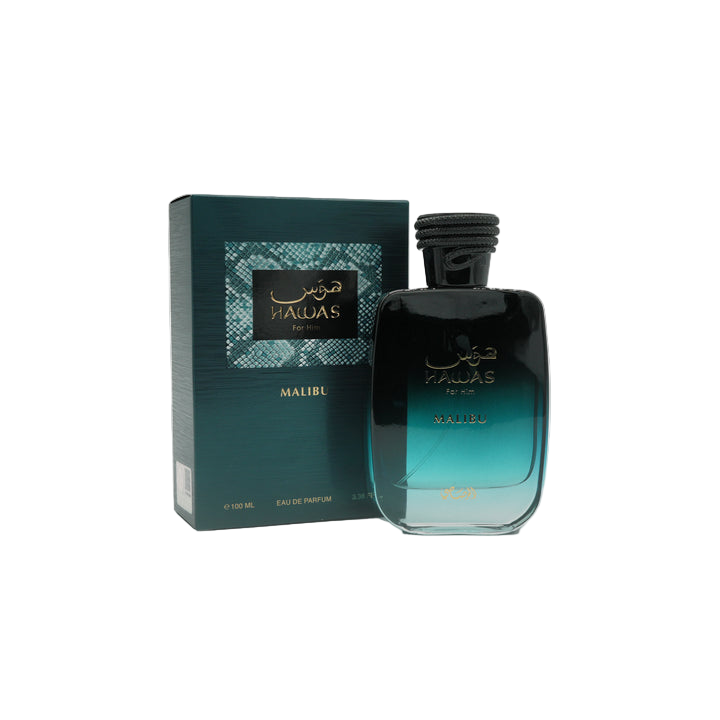 Rasasi Hawas Malibou Eau de Parfum for Men 100ml bottle
