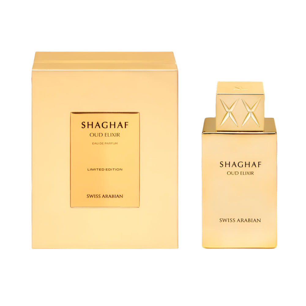 Shaghaf Oud Elixir Swiss Arabian Eau de Parfum for Women and Men 75ml bottle