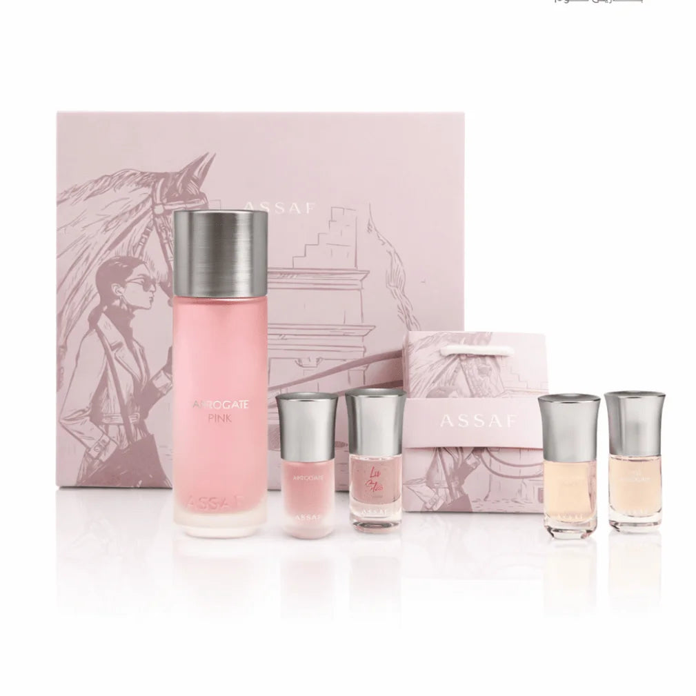 Assaf Arrogate Pink Gift Set with 4 miniatures Eau de Parfum for Women 200ml