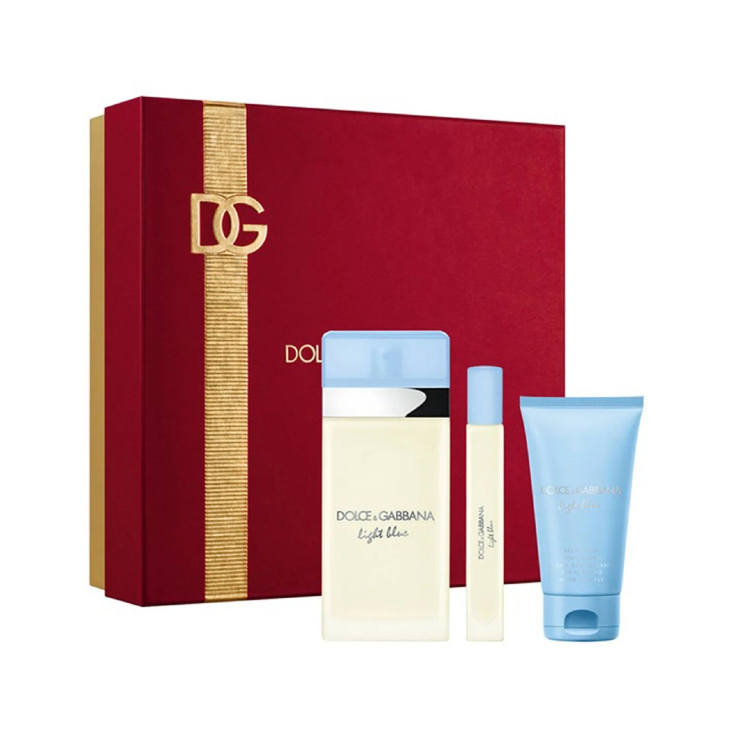 Dolce and Gabbana Light Blue Eau de Toilette Gift Set for Women with Body Cream and Travel Size