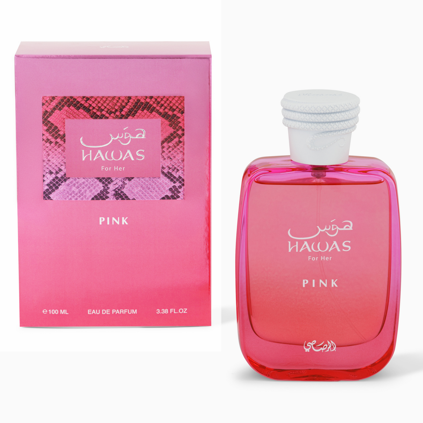 Rasasi Hawas Pink Eau de Parfum for Women 100ml bottle