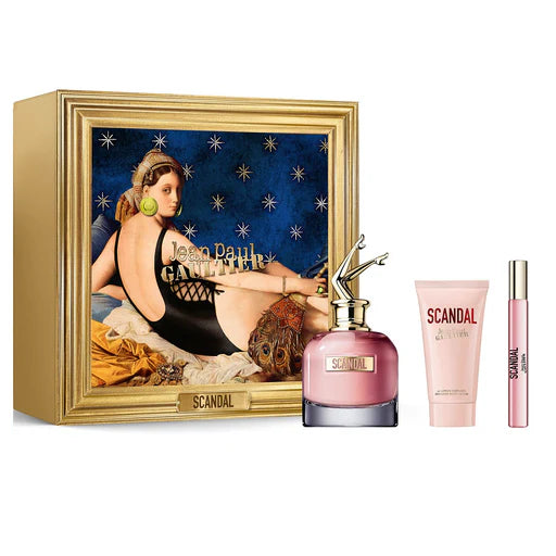 Jean Paul Gaultier Scandal Eau de Parfum Gift Set for Women with lotion and Travel Size