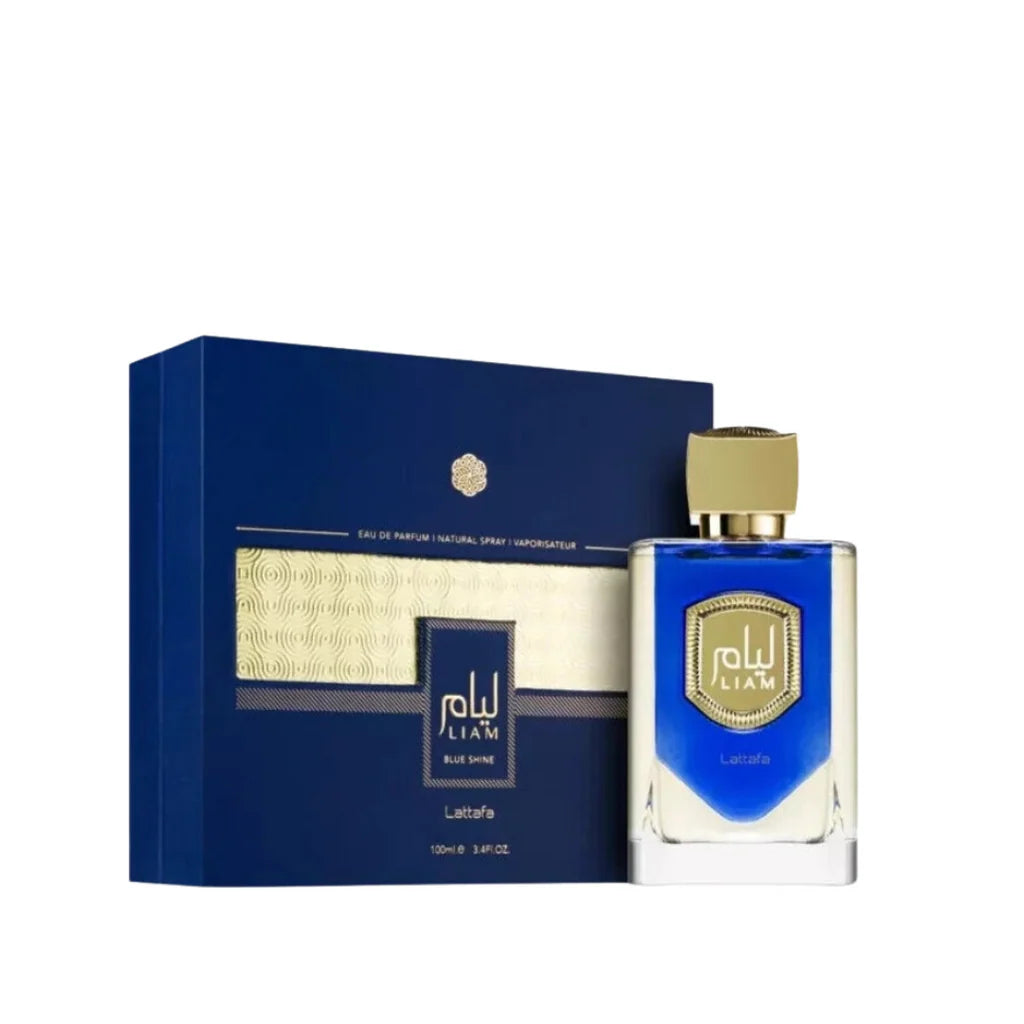 liam blue shine lattafa eau de parfum for men bottle 100ml