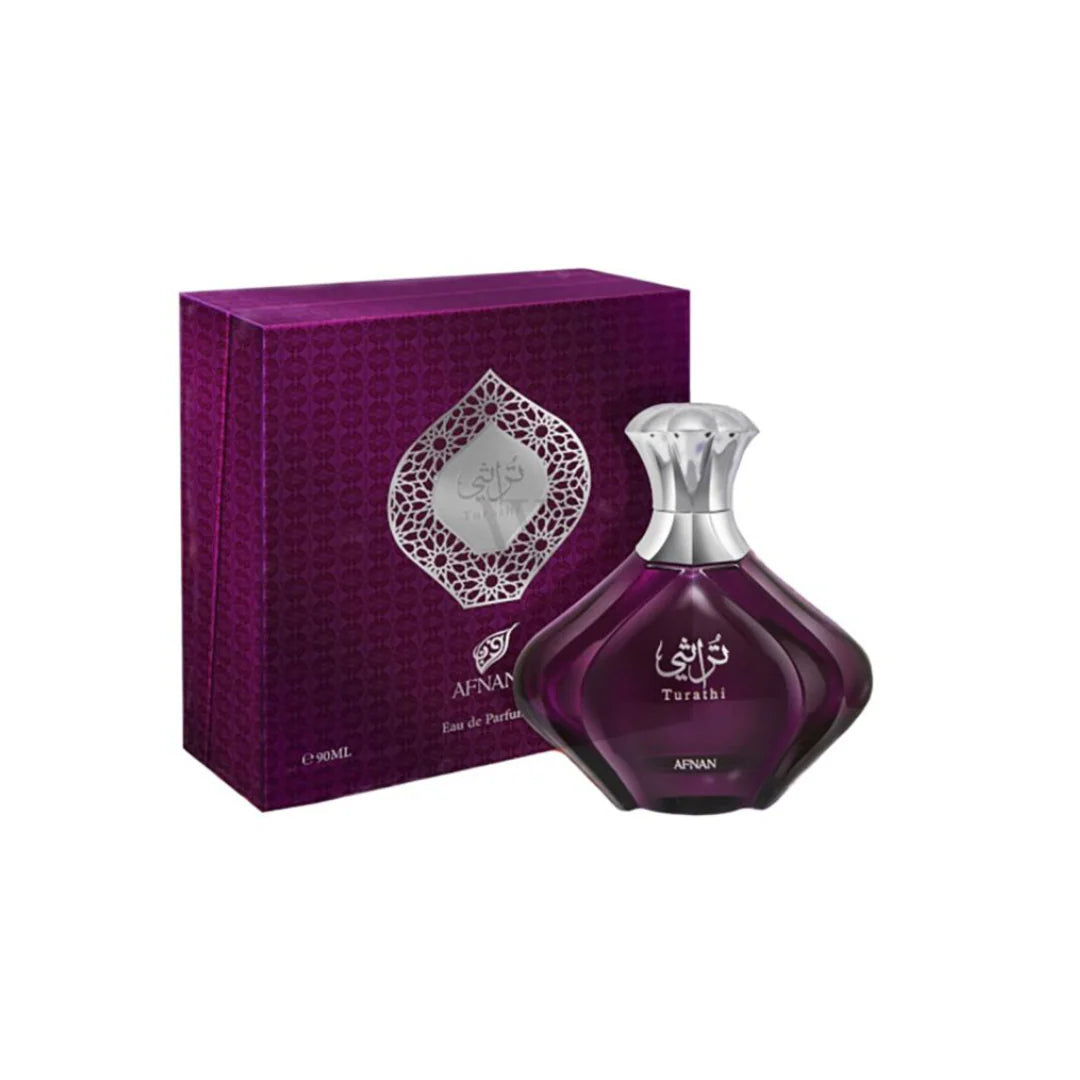 turathi purple afnan eau de parfum for women bottle 90ml
