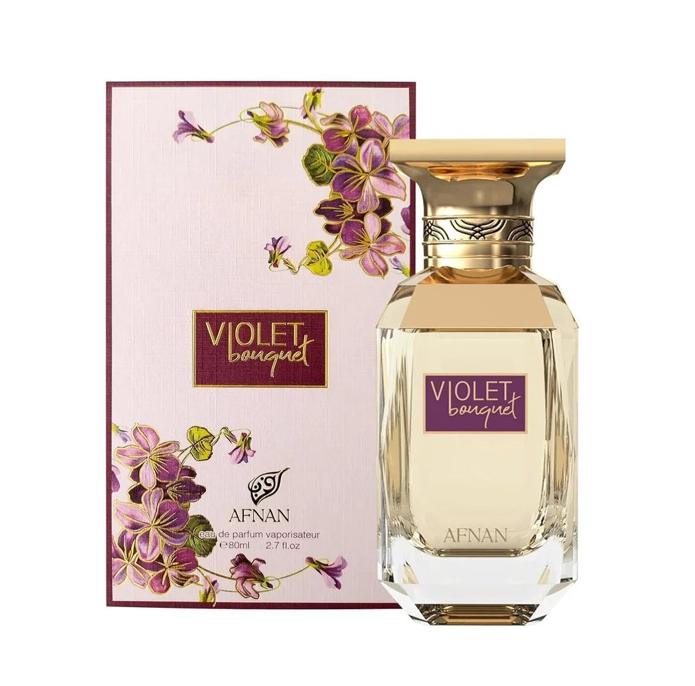 violet bouquet afnan eau de parfum for women bottle 80ml